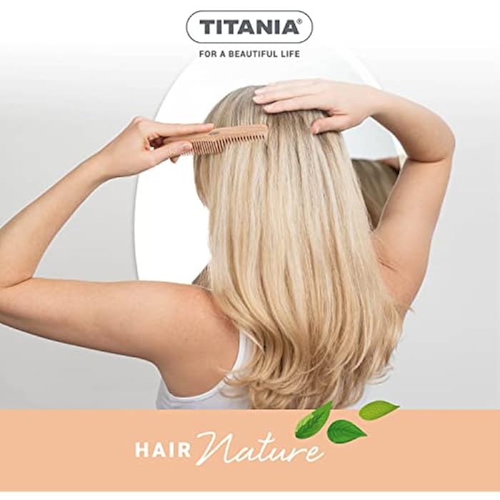 Titania Medium-Sized anti-Static Wooden Hair Comb - Image 5